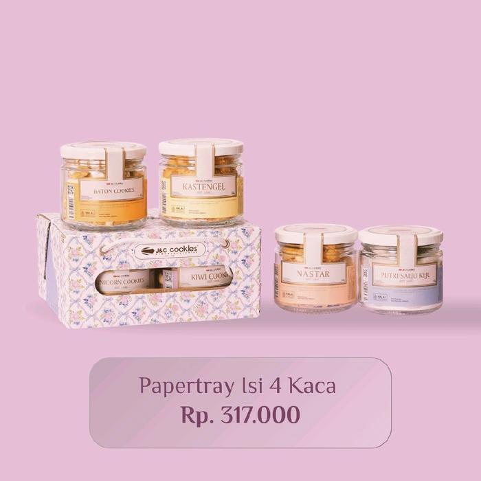 Promo Paket Hampers Papertray Toples Kaca Jnc Cookies/Hampers Kekinian/Hampers Murah Terlaris