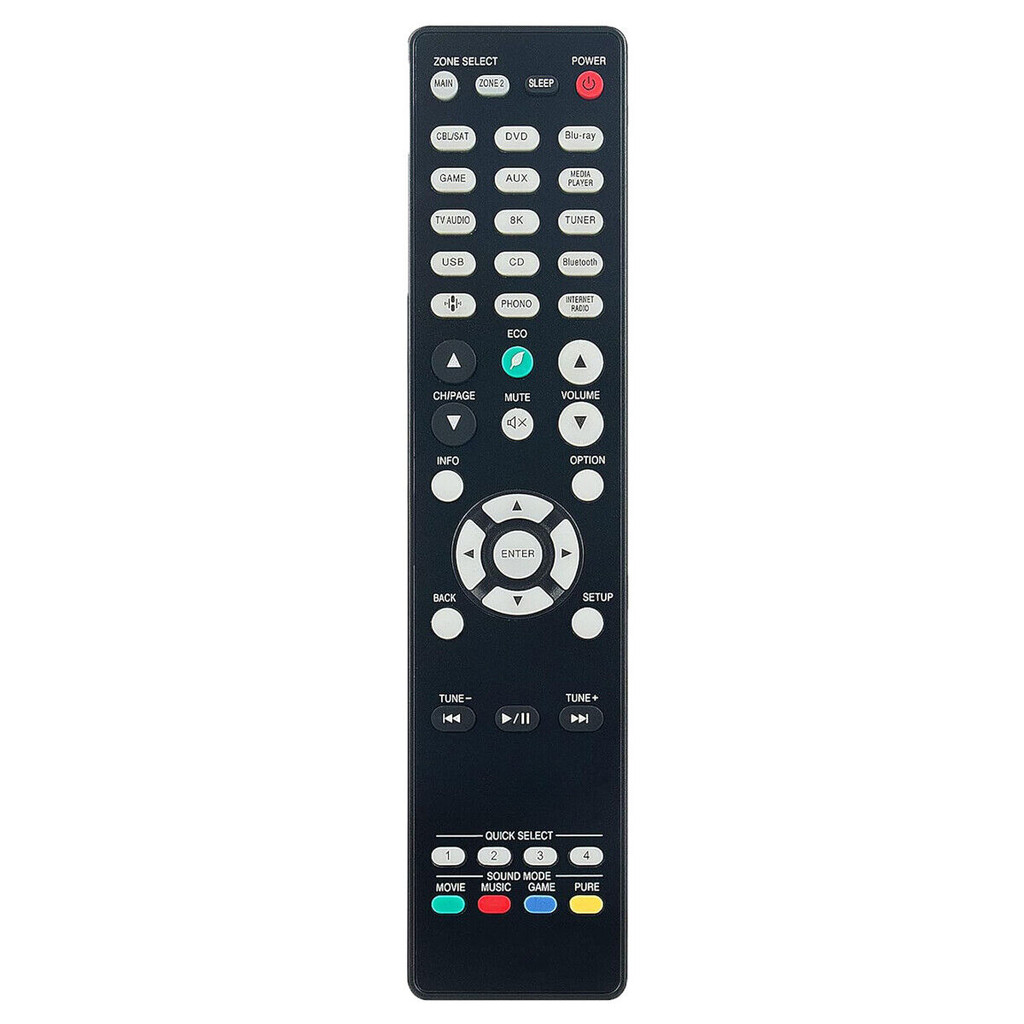 Replacement Remote Control For Denon AVR-X250BT AVR-X580BT RC-1225 RC-1254 AVRX250BT AVRX580BT
