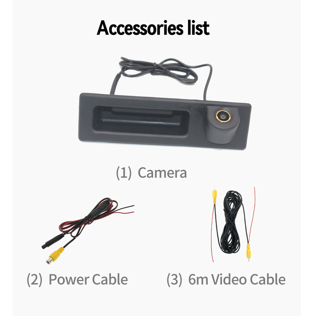 HD CCD Dynamic Trajectory Rear Camera for BMW 3er F30/5er F10 Waterproof Reverse Parking Camera