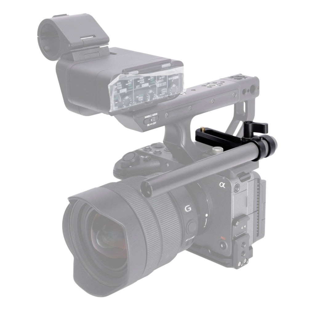 NICEYRIG 15mm Single Rod Holder to Quick Release NATO Rail, Applicable for EVF Mount, DSLR Cage Rig,