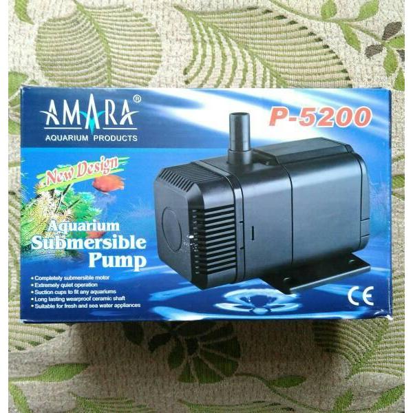 Pet Domestic - Submersible Pump Amara P-5200, Pompa Celup Air Hidroponik, Kolam Ikan