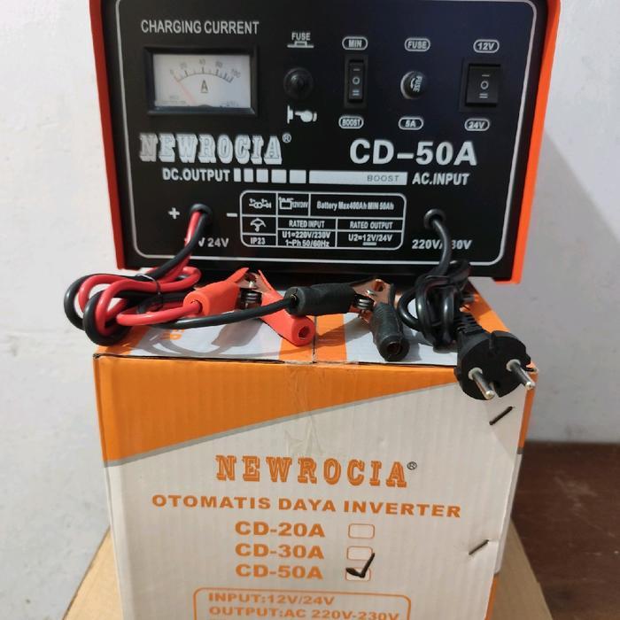 Charger Accu Mobil Motor 12Volt-24Volt 50A Quick Charger/ Cas Aki Mobil Motor 12Volt-24 Volt 50A