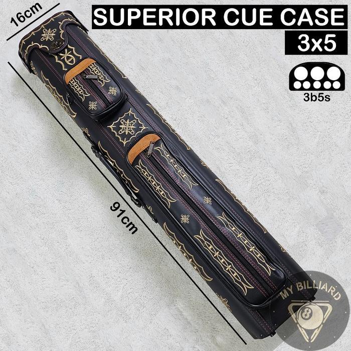 Superior Cue Case 3x5 - Hard Cue Case Stik Billiard 3B5S