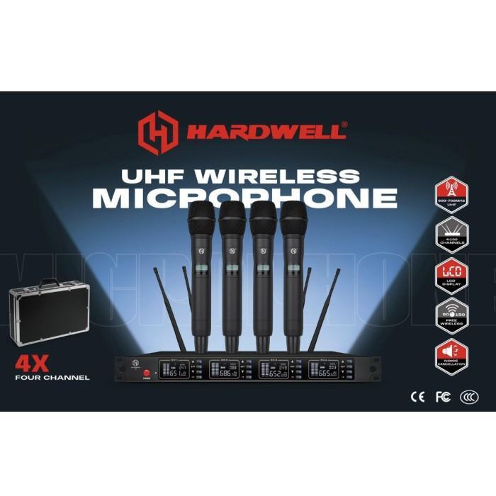 Mic Wireless Hardwell 4X Mic Handheld Plus Hardcase