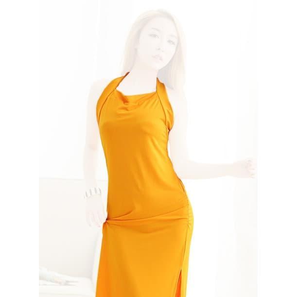 S M L XL XXL Sexy Lingerie Ino Long Yellow Baju Tidur M45B - Kuning, M
