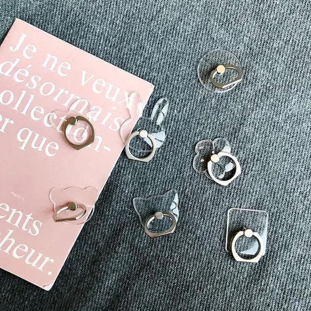 TERMURAH RING STAND HP RING HP AESTHETIC IRING HANDPHONE KARAKTER RING HP TRANSPARAN - CINCIN HP