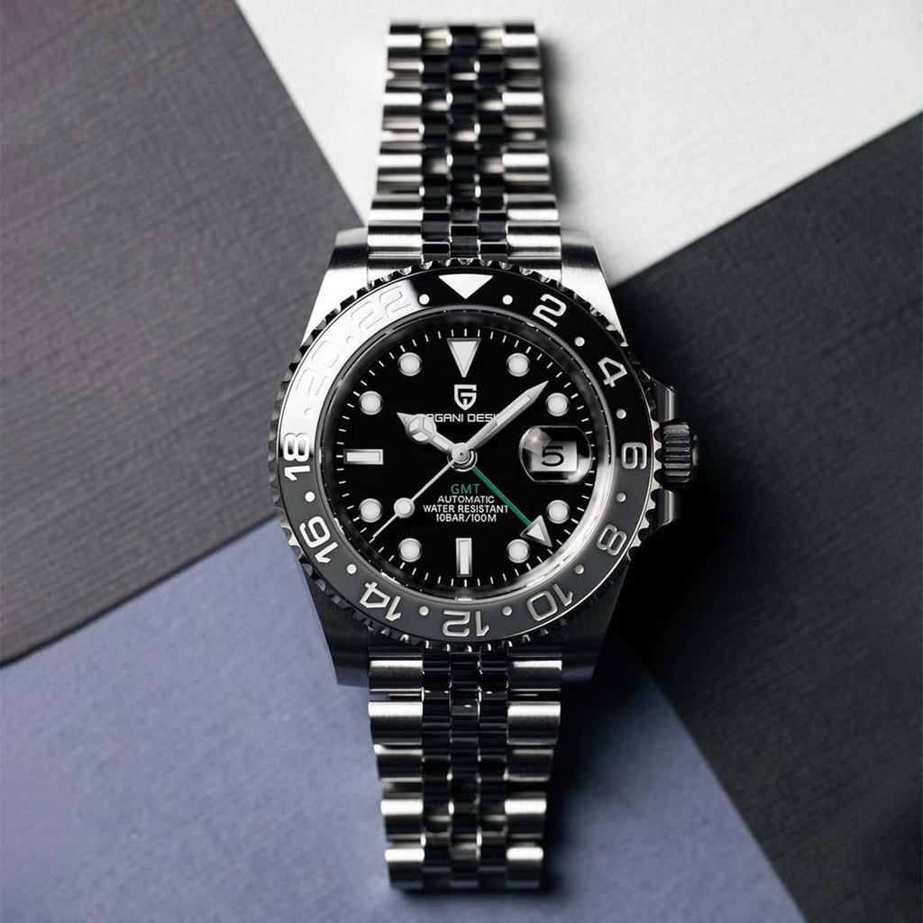 PAGANI DESIGN 2026 40MM Luxury Men GMT Automatic Machinery Watch Ceramic Bezel Jubilee Strap
