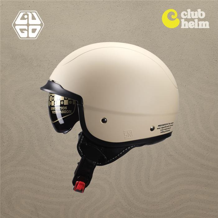 Helm Bogo Retro Dewasa Unisex Cowo Cewe Pria Wanita Classic Lugo Schott - Club Helm Bandung