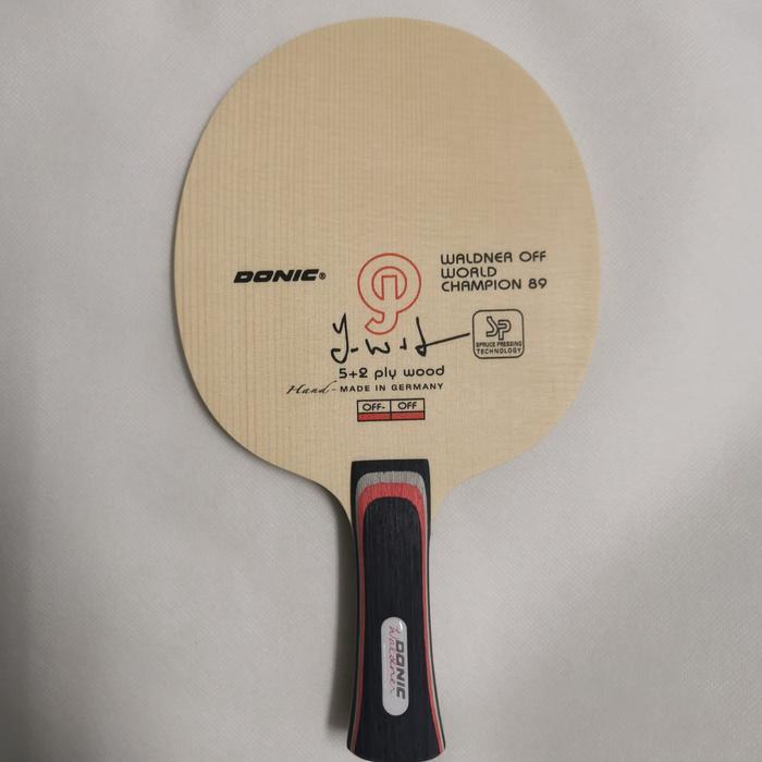 Donic Waldner World Champion 89 Raket Tenis Meja Pingpong Off/Off+ 5 Ply 2 Carbon Fleece Zylon