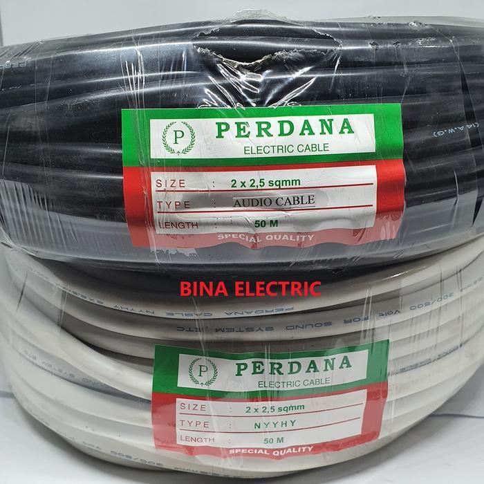 Kabel Serabut 2X2.5Mm 2X2,5 2X2.5Mm 2X2,5Mm Perdana 50M 50 Meter
