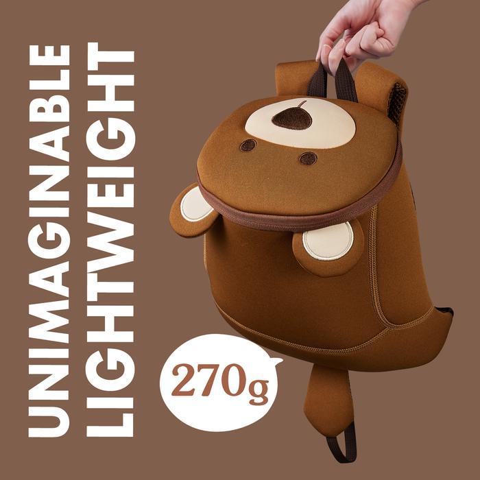 BERKUALITAS Tas Ransel Anak Dengan Tali Pengaman Anti Hilang Nohoo Mini Backpack Papa Bear Original
