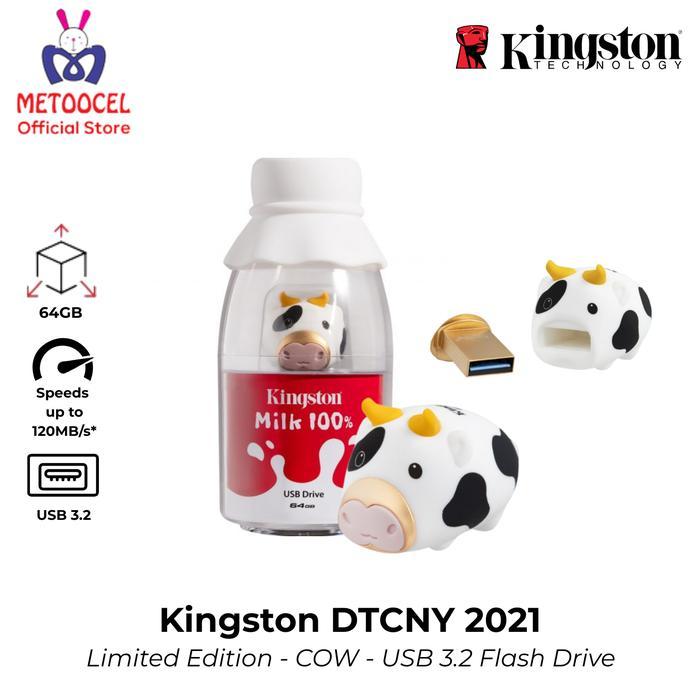 Sale Kingston 2021 64Gb Usb 3.2 Flashdisk Limited Edition Mini Cow Tahun Sapi Kerbau Dtcny21