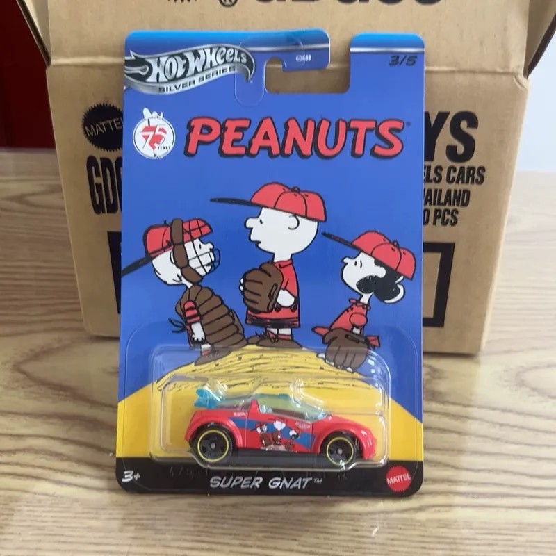 Hot Wheels Silver Series 2025 Peanuts 75 Years Series Hotwheels 1/64 Car Model Volkswagen Honda Fiat