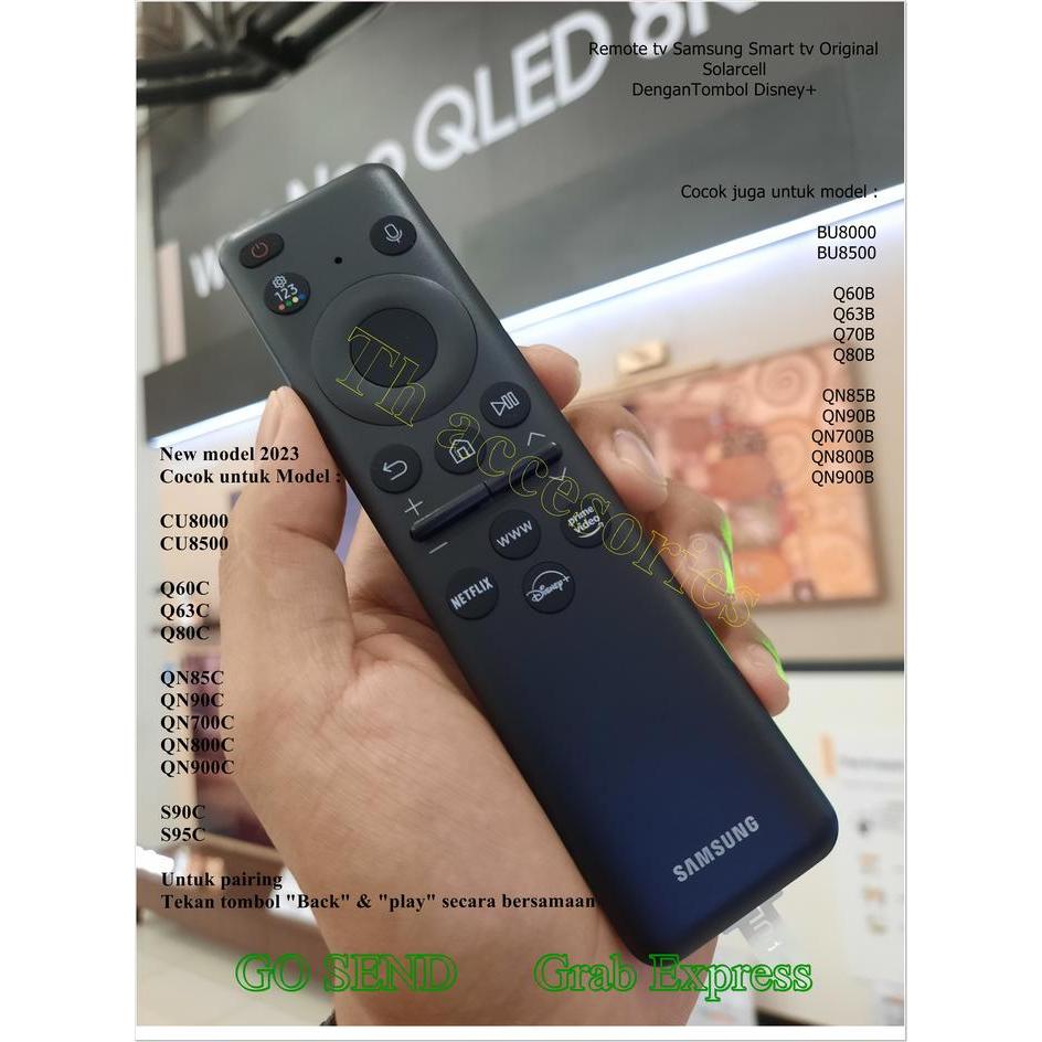 Remote tv samsung smart tv solarcell original CU8000 Q60C QN90C S90C
