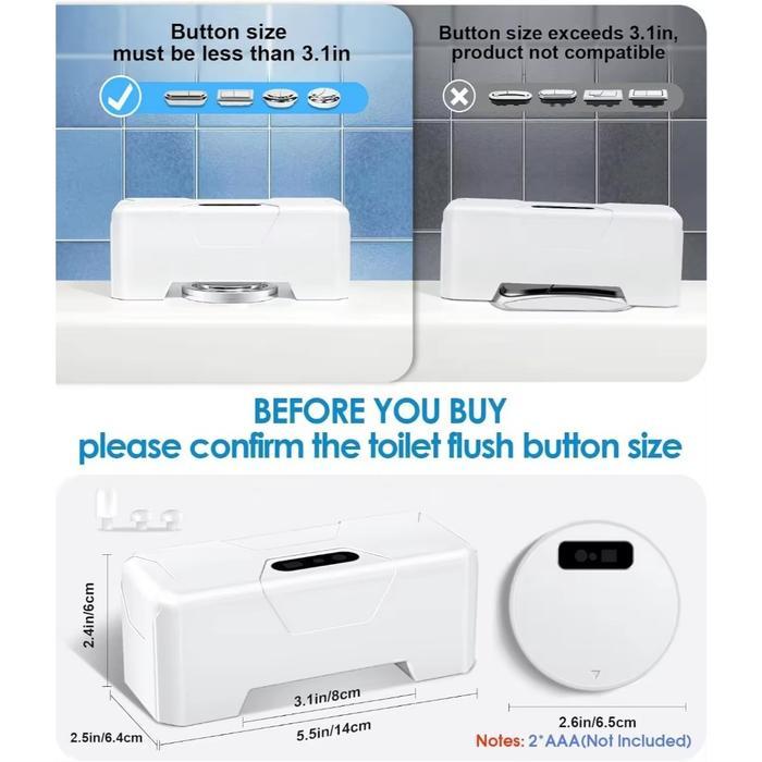 Flush Smart Sensor Toilet / Alat Sensor Flush Infred Automatik Butang Indukti Toilet Flush Toilet