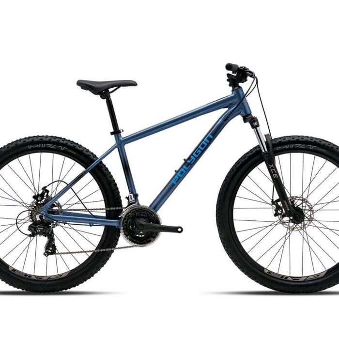 Polygon Cascade 2 27,5" Sepeda Gunung dengan Frame Alloy 3x7 Speed dan Rem Cakram Mekanik - Biru gel