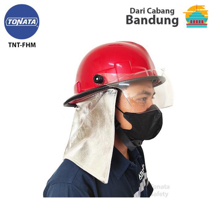 Helm Pemadam Kebakaran / Helm Damkar / Merah - Dengan Senter