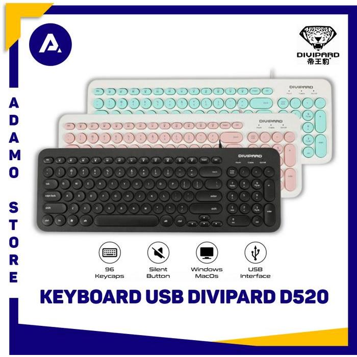 Keyboard Divipard D520 Wired USB Office Keyboard Multimedia