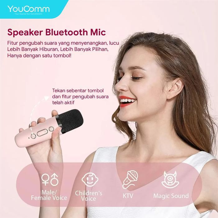 Saramonic - Youcomm Karaoke Mini Speaker Microphone Karaoke Premium Set Speaker Bluetooth Wireless