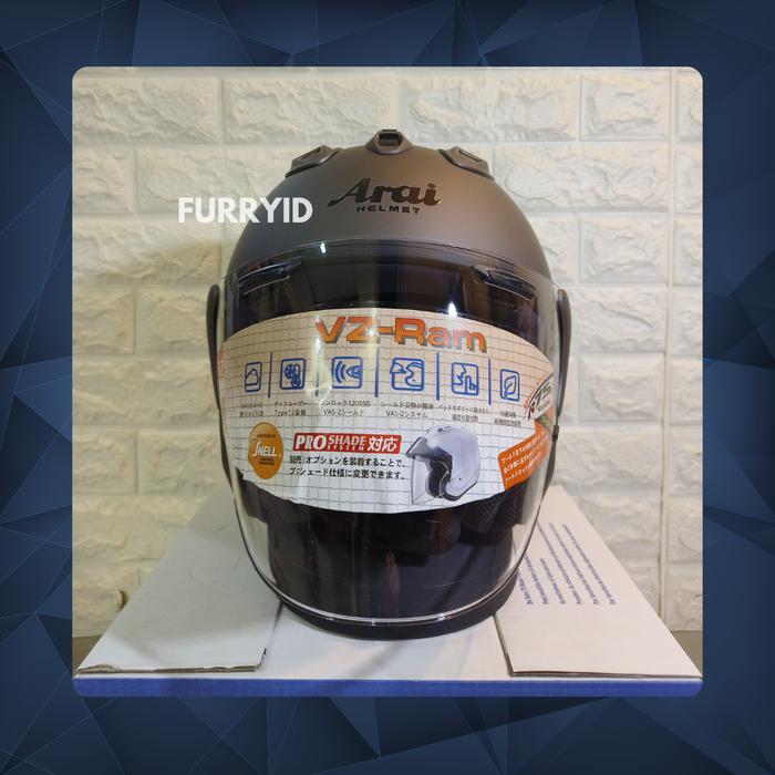 HELM HALF FACE ARAI VZRAM GREY DOFF