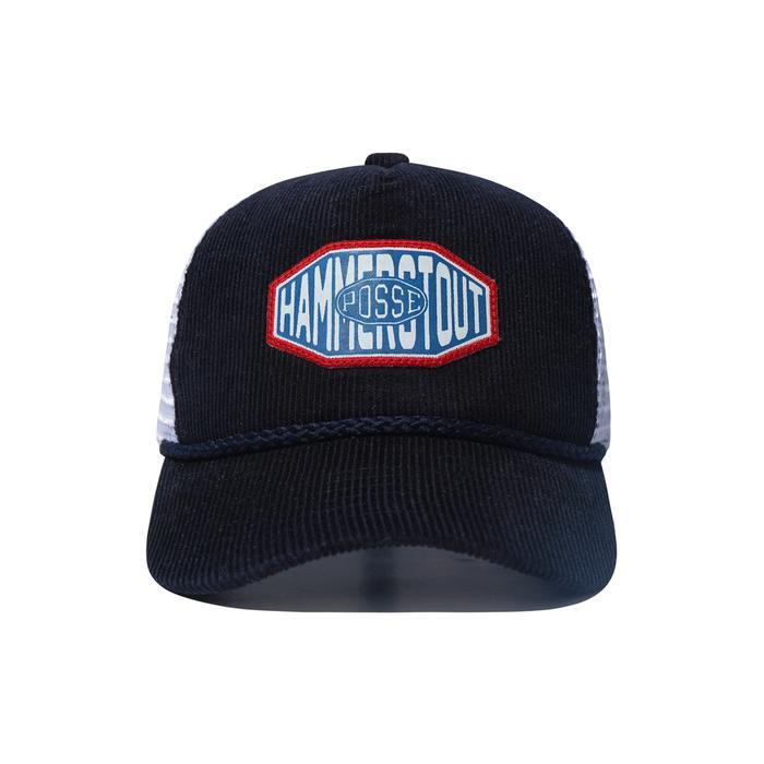 Hammerstout Posse Navy Topi Pria Bahan Corduroy Warna Navy dengan Snapback - Topi - Navy