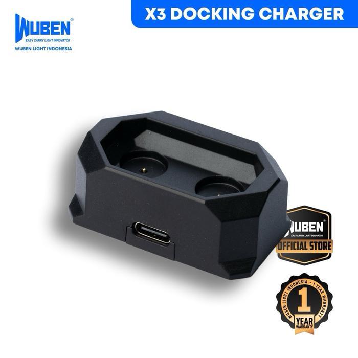 Wuben Docking Charging Base Charger for Wuben X3 Flashlight Senter