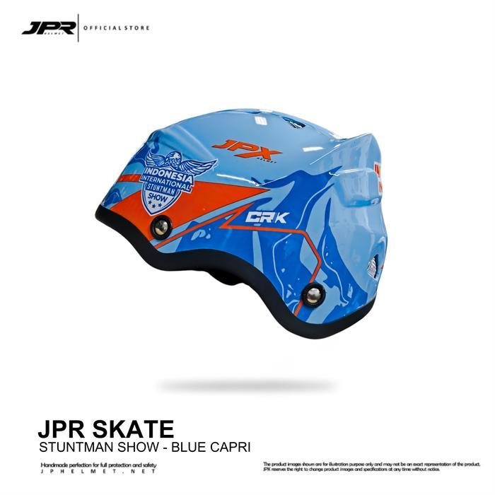 Xperiencelaar// Helm Jpr Skate Stuntman Show - Blue Capri