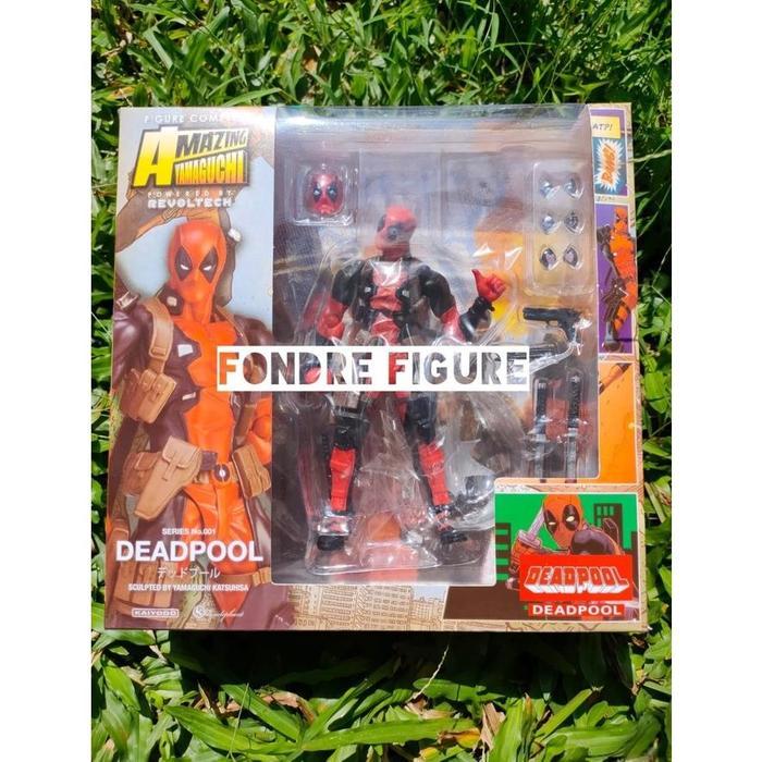 HOT SALE REVOLTECH DEADPOOL DEAD POOL KAIYODO AMAZING YAMAGUCHI NO 001 MARVEL MAINAN ANAK ACTION