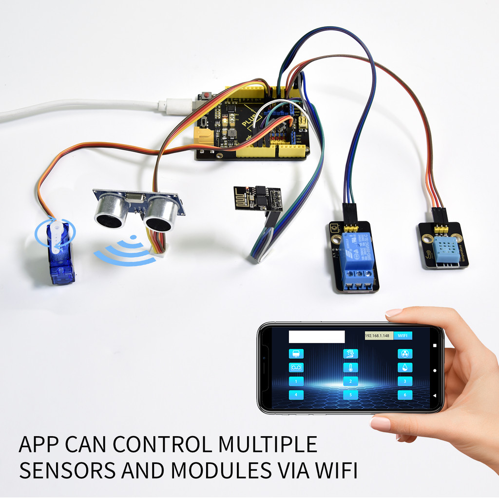 Keyestudio STEM Complete IOT Starter Kit For Arduino UNO Starter Kit Electronics Projects Support