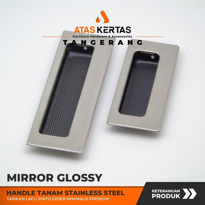 handle laci tanam stainless kotak - Tarikan laci - tarikan tanam - handle tanam pintu sliding /