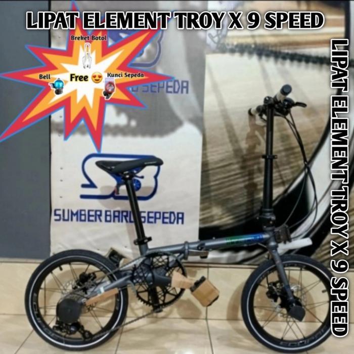 Sepeda Lipat Element Troy X 10 Speed 16 Inch