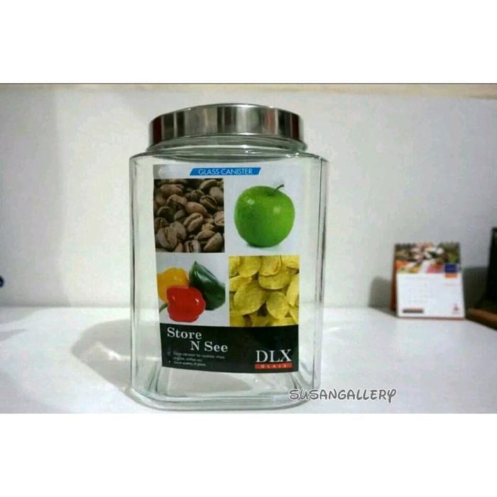 jayastore.jkt Glass Canister / Toples Besar DLX Cafe A Kotak 6 Liter
