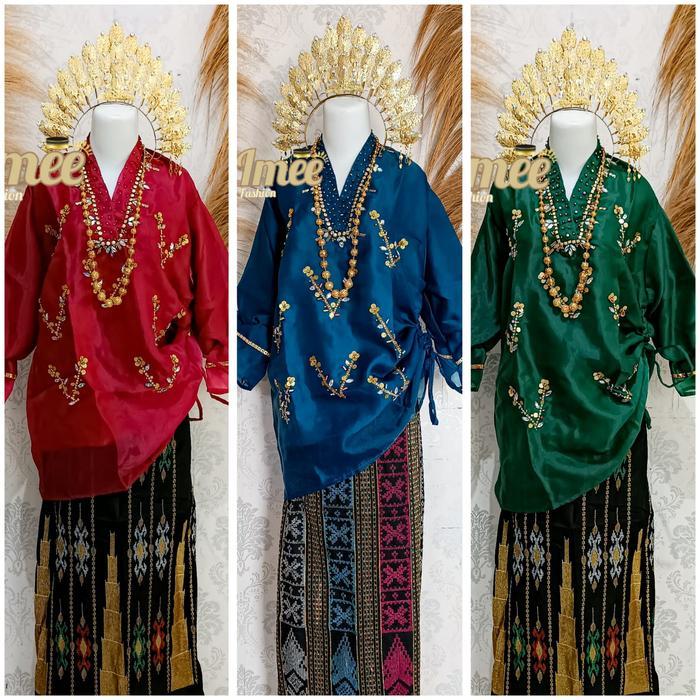 TERMURAH Baju bodo modern organza payet V / Baju bodo abugis makassar READY STOCK