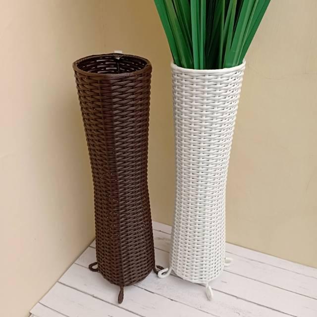 Terbaru Pot Rotan Tinggi Vas Bunga Sudut