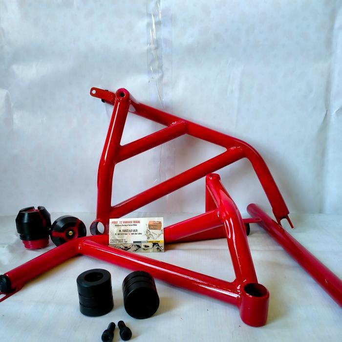 Tubular Crashbar New VIXION Old R Plus Jalu Agna Full Hitam Pelindung Body