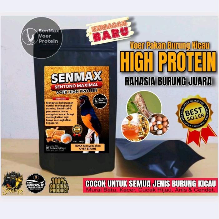 Voer Murai Batu Protein Tinggi, SenMax Voer murai batu, pakan burung lomba, voer burung lomba