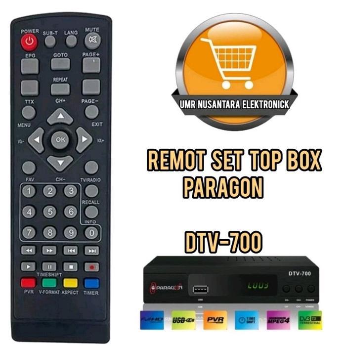 Remote Set Top Box PARAGON DTV-700dengan Remote Tanpa Seting