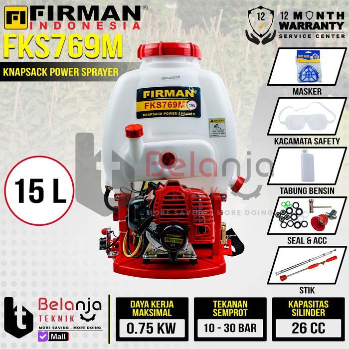 Firman Power Sprayer FKS769M Alat Semprot Hama Tangki 15L Nozzle Semprotan Selang FKS769 FKS 769 M 7