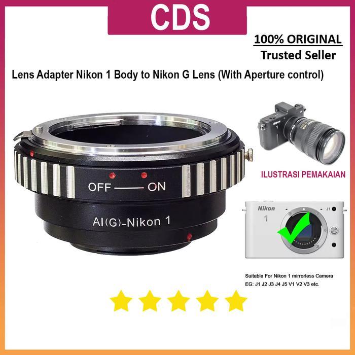 No Brand Lens Adapter Compatible For Nikon G Lens To Nikon 1 Body J1/J3/J5/V1/V3 With Aperture