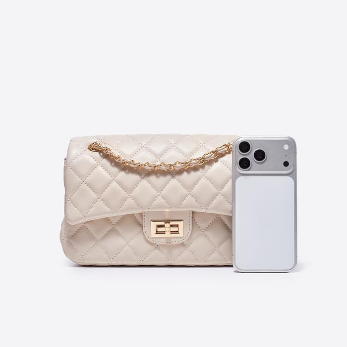 Elizabeth - Seagloca Tas Bahu Wanita Klasik Elegan Rantai Motif Belah Ketupat Warna Baru No. 1131