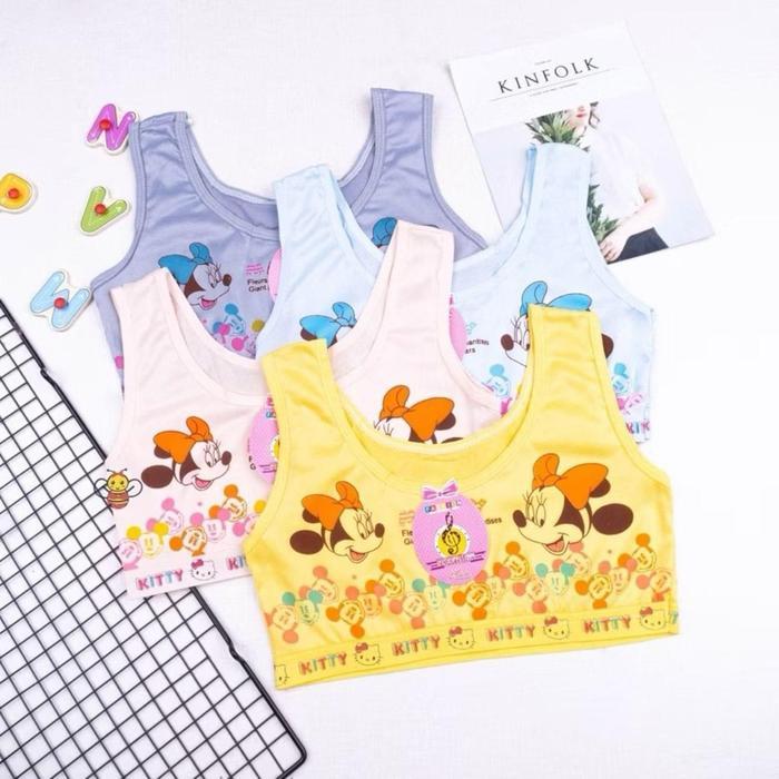PR0M0 1 lusin miniset anak remaja bra mini anak SD SMP katun motif lucu murah Perempuan Fashion