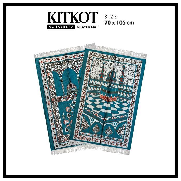 Sajadah Lipat Halus Al Jazeera Rumbai Standar 70x105 Cm - Blue