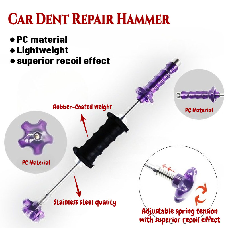 Adjustable Spring Tension Small Pull Hammer Car Dent Repair Sliding Hammer Excellent Recoil