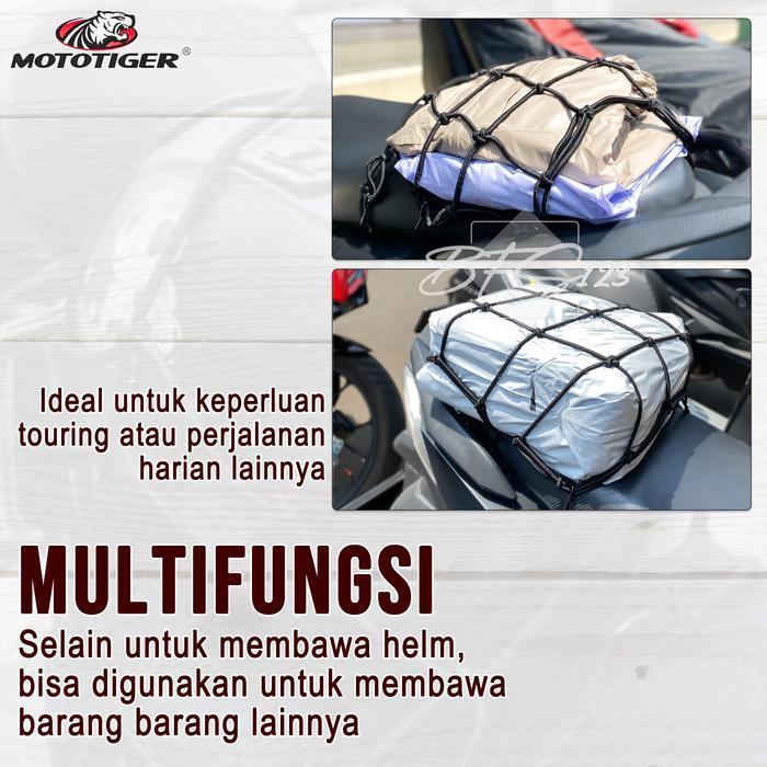 Tali Bagasi Tali Jaring Motor Mototiger Tali Barang Motor Jaring Bagasi Sepeda Motor Tali Bagasi