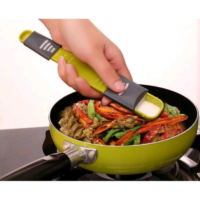 ~~~~~] Sendok takar adjustable measurung spoon sendok takar geser kopi gula bumbu