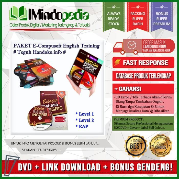 ` PAKET E-Compusoft English Training Level1+Level 2+EAP Teguh Handoko