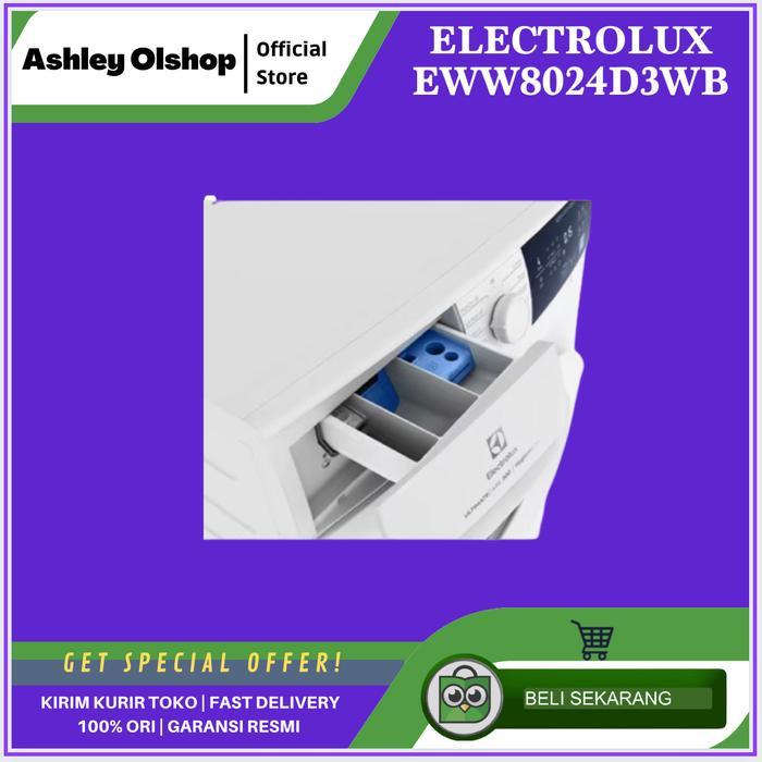 Mesin Cuci Electrolux EWW8024D3WB 8/5 Kg Wash and Dryer 100% Kering