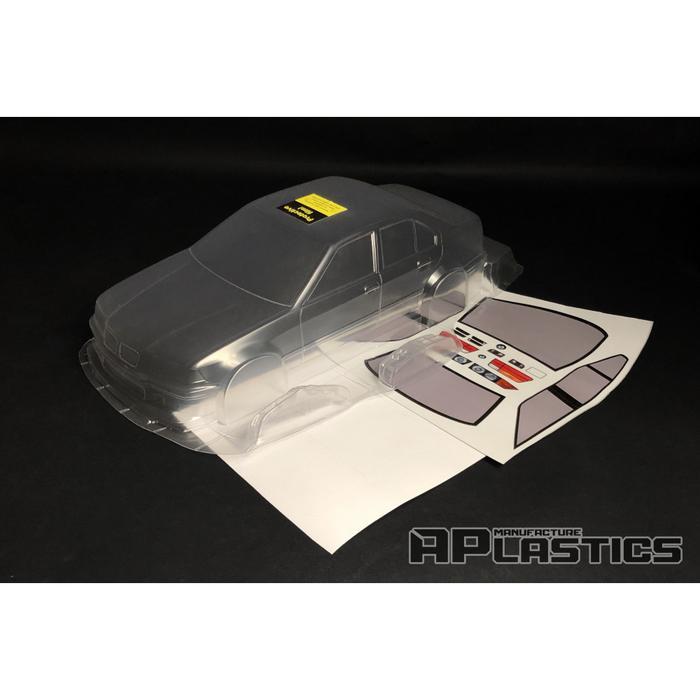 APLASTICS RC BMW E36 SEDAN CLEAR BODY (190MM) #AP-E36S