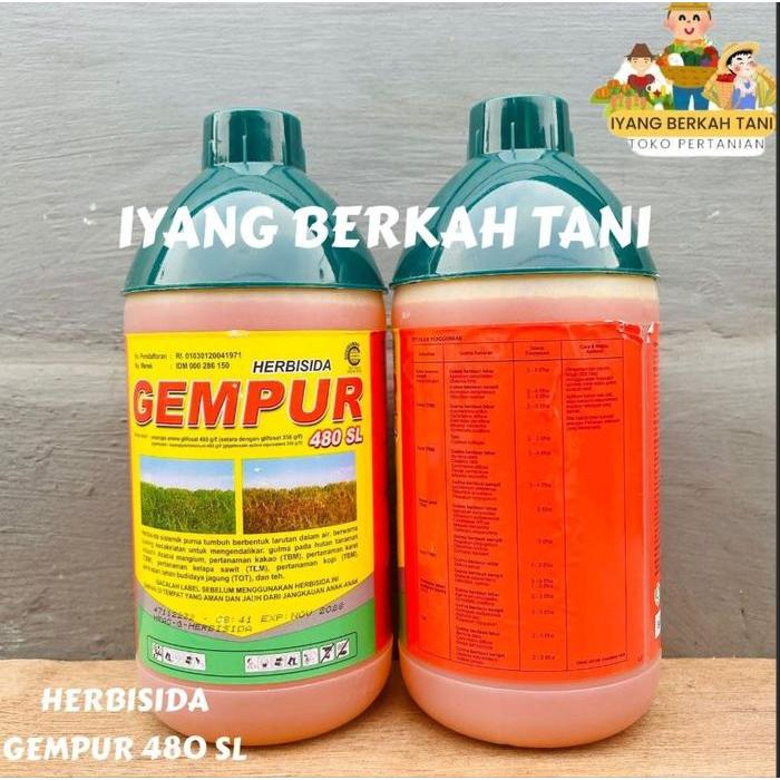 Obat pembasmi rumput Herbisida Gempur 1 Liter