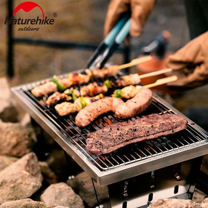 Alat Panggang Naturehike Nh20Cj006 Barbeque Stainless Folding Grill